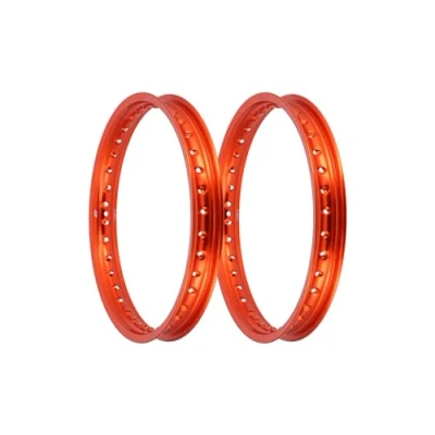 Abbildung von Set: 2x Felge 1,6 x 16&quot; Alufelge Orange eloxiert für Simson S50, S51, KR51 Schwalbe, SR4