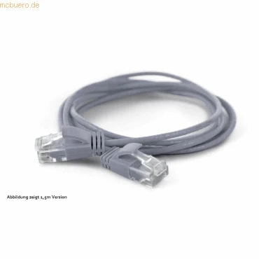 Abbildung von wantecWire Extra dünnes Patchkabel CAT.6 UTP, Länge 0.1 m, grau
