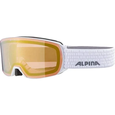 Abbildung von Alpina Nakiska QVM Skibrille white, Größe: One Size, White