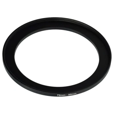 Abbildung von vhbw Step Up Ring Adapter von 72 mm auf 86 für Kamera Objektiv Filteradapter, Metall, Schwarz