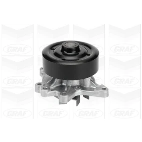 Abbildung von GRAF PA953 Wasserpumpe mit Dichtring mechanisch Stahlblech 90 für Keilrippenriementrieb TOYOTA: Yaris II Schrägheck, Auris Schrägheck