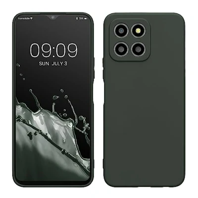 Abbildung von kwmobile Handyhülle kompatibel mit Honor X8 5G / X6 70 Lite Hülle Handy Case aus weichem Silikon in Moosgrün