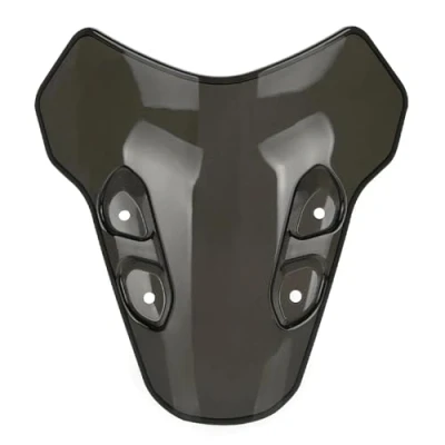 Abbildung von Motorrad windschild Für MT 07 MT07 2021 2022 2023 2024 / Windschutzscheibe Windschutz Double Bubble Windabweiser Moto Windschutzscheibe(Black)