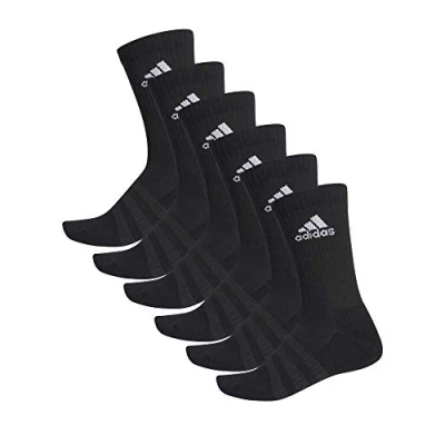 Abbildung von adidas 6 Paar Cushion Crew Socken, Schwarz, M