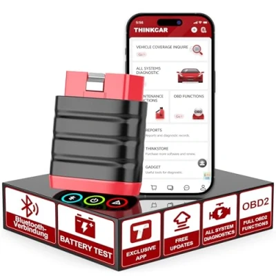 Abbildung von OBD2 Bluetooth Adapter für iOS &amp; Android, ThinkDiag Mini Diagnosegerät Mit Alle Systemdiagnosen, Auto Fahrzeuge, Exklusive APP/Batterietest/VIN/Kostenlose Aktualisierungen