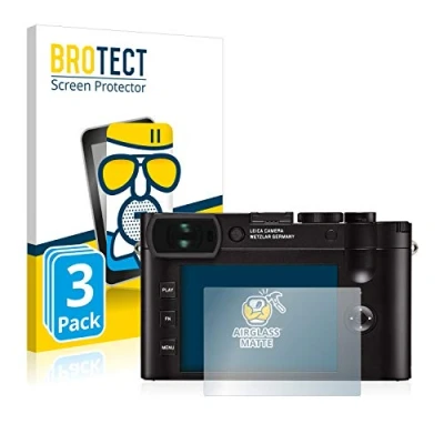 Abbildung von BROTECT Entspiegelungs Schutzglas für Leica Q2 (3 Stück) Schutz Folie Panzerfolie Glas Matt [Extrem Kratzfest 9H, Anti Reflex, Fingerprint]