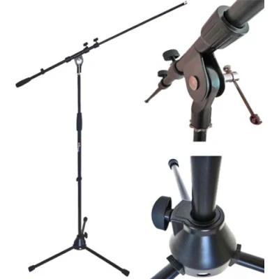Abbildung von keepdrum MS106 BK BLACK Mikrofonständer Mikrofonstativ mit Galgen u. Metall Sockel
