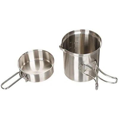 Abbildung von FoxOutdoor Topf Set Fox Outdoor Kochgeschirr, Edelstahl, Topf, Pfanne, Edelstahl (Set, 2 tlg)