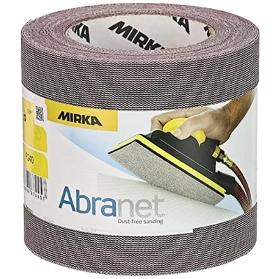 Abbildung von Mirka Abranet Netz Schleifrolle 115 mm x 10 m Klett / Korn P240 1 Rolle zum Schleifen von Holz, Spachtel, Lack, Kunststoff 545BY001253R