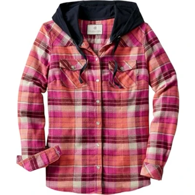 Abbildung von Legendary Whitetails Damen Lumber Jane Hooded Flannel Shirt Hemd mit Button Down Kragen, Fusion Plaid, X Groß