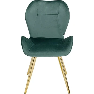 Abbildung von Kare Design Stuhl Viva, eleganter Stuhl, perfekt als Esszimmerstuhl oder Schminktischstuhl, stabil auf filigranen Beinen, samt grüner, (H/B/T) 82x45x52