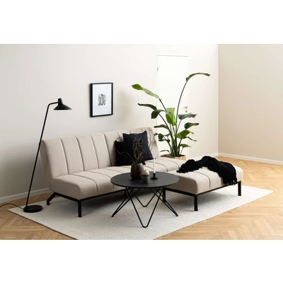Abbildung von ACTONA GROUP Couchtisch &quot;Wyre Wohnzimmertisch, Sofatisch, Kaffeetisch,&quot;, rund, schwarzer Marmor Look, Stahldrahtfuß, T: 80 cm