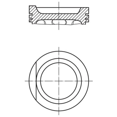 Abbildung von MAHLE ORIGINAL 033 97 01 Kolben 83,01 AUDI: 100 C4 Limousine