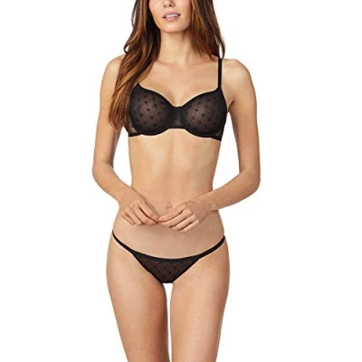 Abbildung von DKNY Intimates Monogram Unlined DEMI BRA Bügel BH, Damen, Größe: 75B, Black