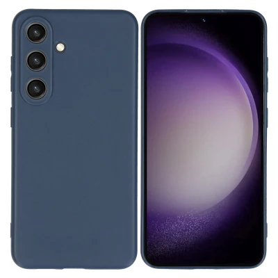 Abbildung von Samsung Galaxy S24 Hülle Silikon iMoshion Backcover/Soft Case Handyhülle Dunkelblau