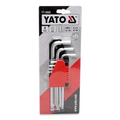 Abbildung von YATO YT 0505 Winkelschraubendrehersatz Chrom Vanadium Stahl 9