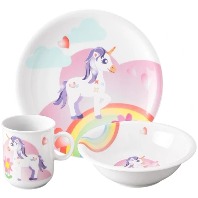 Abbildung von Seltmann Weiden Kindergeschirr Set &quot;Compact Mein kleines Einhorn&quot;, (Set, 3 tlg.), Made in Germany, Teile, für 1 Person
