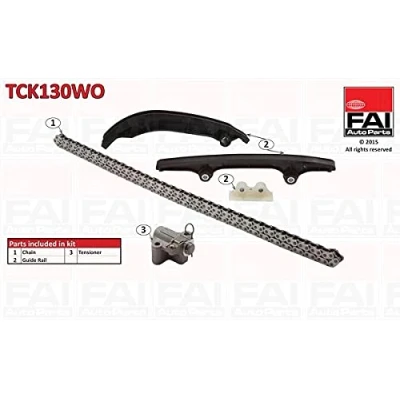 Abbildung von FAI AutoParts TCK130WO Steuerkettensatz ohne Dichtungen, Zahnräder Simplex, Bolzenkette FORD: Transit Mk6 Kastenwagen, Bus
