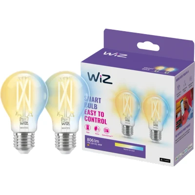 Abbildung von WiZ Smart Filamentlampe standardmäßiges Doppelpack Warmes bis kaltweißes Licht E27