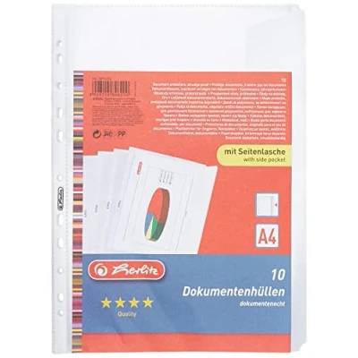 Abbildung von Herlitz 5896204 Dokumentenhülle A4 PP 10er Packung