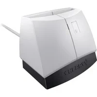 Abbildung von CHERRY Smart Terminal ST 1144, USB Smartcardterminal, Chipkarten Lesen &amp; Beschreiben, Zugriffskontrolle, Netzwerk Logon, Transaktionen, Einhändig, Weiß Schwarz