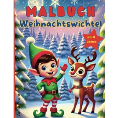 Abbildung von Wichtel Malbuch mit Wichtelbrief zur Personalisierung Weihnachtswichtel Ausmalbuch für Jungen und Mädchen ab 4 Jahren Weihnachtszeit: ... Adventskalender Wichtelgeschenk