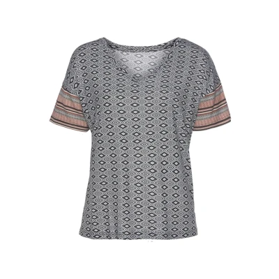 Abbildung von Lascana Tshirt print, Damen, Größe: 32/34, Braun gemustert