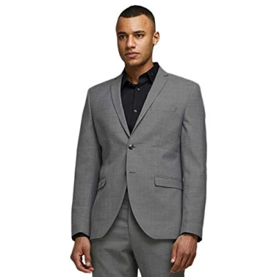 Abbildung von Jack &amp; Jones Premium Jprsolaris Anzugsakko, Herren, Größe: 52, Light grey melange