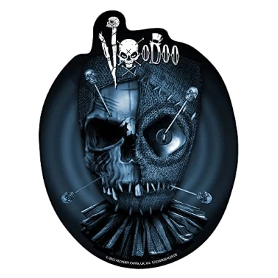 Abbildung von Aufkleber Voodoo Skull Schädel Sticker Fantasy Gothic ca. 12x9 cm