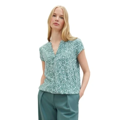 Abbildung von TOM Tailor Bluse, Damen, Größe: 36, Green abstract leaf print