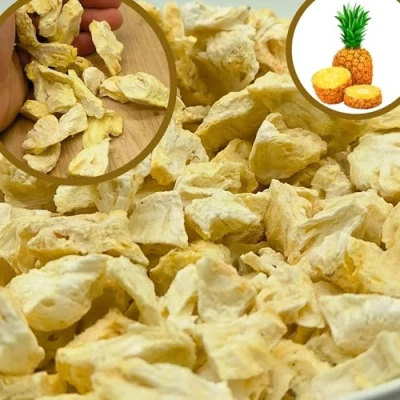Abbildung von BULK &amp; Tasty. Gefriergetrocknete Früchte 600g Pure Ananas Trockenobst 100% Pur Gefriergetrocknet Ohne Zuckerzusatz Knusprig Freeze Dried Fruit Pineapple