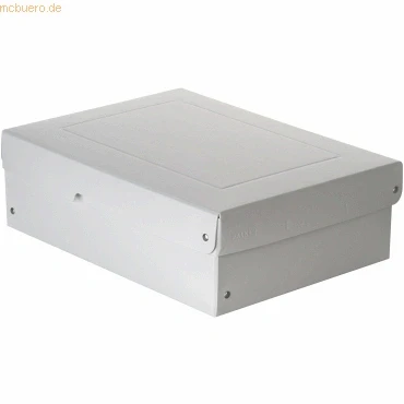 Abbildung von Original Falken PureBox Pro. Made in Germany. 100 mm hoch DIN A4 ISO 9706 16245 A. Säurefreie uns alterungsbeständige Aufbewahrungsbox mit Deckel geeignet für Archivierung Archivbox