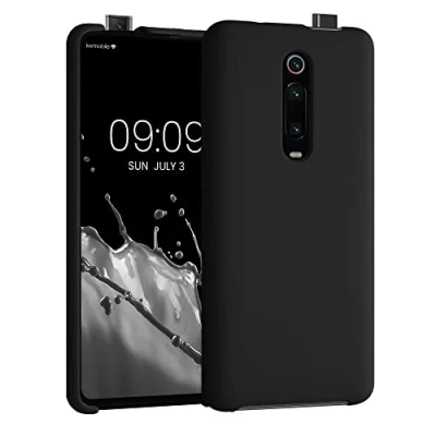 Abbildung von kwmobile Hülle kompatibel mit Xiaomi Mi 9T (Pro) / Redmi K20 Silikon Handy Case Handyhülle weiche Oberfläche kabelloses Laden Schwarz