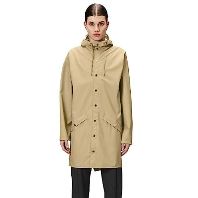 Abbildung von Rains LONG Jacket Unisex Regenjacke / wasserabweisende Jacke, Größe: Small, Sand