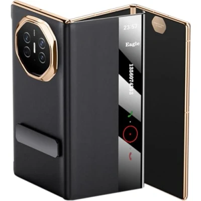 Abbildung von TECSHINE Handyhülle für Huawei Mate XT. Magnetverschluss, Hülle/Ledertasche/Tasche/Smart Leder Handy Case Matext