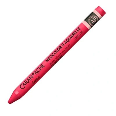 Abbildung von Caran d&#039;Ache NEOCOLOR II 280 RUBINROT/RED RUBY (7500.280) / Pastelle 10 Stück (1er Pack)/ aus Wasservermalbarem Wachs/Für Papier Karton Glas Holz Leder Stoff Stein