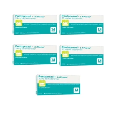 Abbildung von PANTOPRAZOL 1A Pharma 20mg Sodbrennen Tabletten (5x14St)