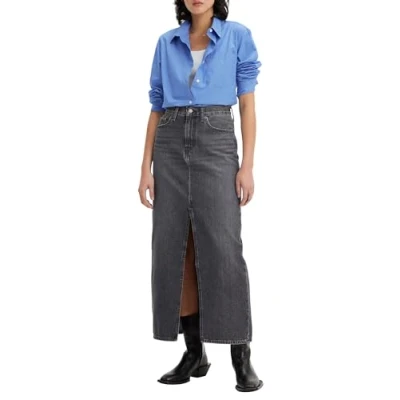 Abbildung von Levi&#039;s Ankle Column Skirt Jeansrock, Damen, Größe: 24, Adventure seeker