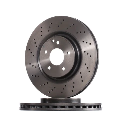 Abbildung von BREMBO COATED DISC LINE 09.A448.21 Bremsscheibe 330 28 5 gelocht/innenbel. beschichtet hochgekohlt mit Schrauben MERCEDES BENZ: CLK Coupe