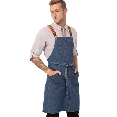 Abbildung von Chef Works Berkeley Arbeitsschürze für Arbeit, Mittelblau, Einheitsgröße