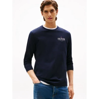 Abbildung von Tommy Hilfiger Stack Langarmshirt, Herren, Größe: Large, Desert sky