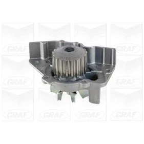 Abbildung von GRAF PA911 Wasserpumpe 20 mit Dichtung mechanisch Stahlblech 59,258 für Zahnriementrieb FIAT: Ducato II Pritsche/Fahrgestell, Bus