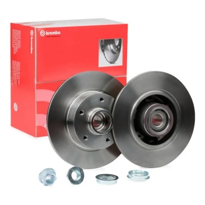 Abbildung von BREMBO 08.B391.37 Bremsscheibe 260 8 5 voll mit ABS Sensorring, Schrauben, Radlagersatz RENAULT: Megane 4 Grandtour, IV Limousine