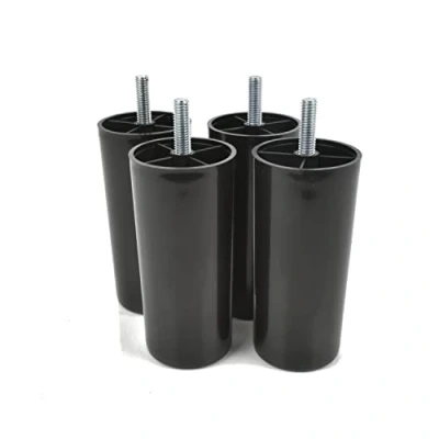 Abbildung von Prima Online woplus 4X Füße aus Kunststoff Beine Möbelgleiterfuß Möbelfüße Möbelbeine Schrank schwarz Plastik Höhe 110 mm mit Gewindestift M8x25mm(110mm [4 Stück])