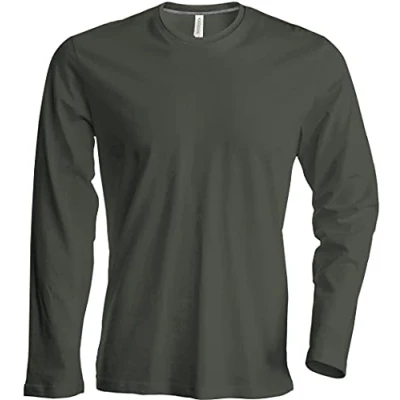 Abbildung von Herren T Shirt Langarm Rundhals Shirt, Leicht Körperbetont, in 20 Farben und Den Größen S, M, L, XL, 2XL, 3XL u. 4 XL von noTrash2003