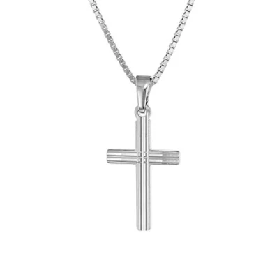 Abbildung von trendor 79084 Halskette mit Kreuz 925 Silber