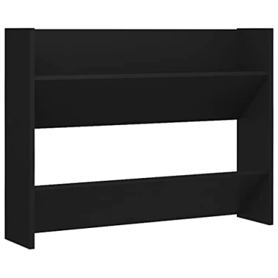 Abbildung von vidaXL Wand Schuhschrank Schuhregal Schuhablage Regal Schrank Schuhständer Wandregal Hängeschrank Schuhaufbewahrung Schwarz 80x18x60cm Holzwerkstoff