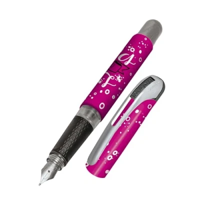 Abbildung von Online Füller College Pink, Tinten für Rechtshänder, ergonomisches Griffstück, hochwertige Iridium Feder medium, Standard Tintenpatronen, inkl. Kombipatrone blau, Allergiker geeignet