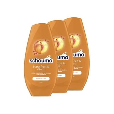 Abbildung von Schauma Schwarzkopf Spülung Superfruit &amp; Glanz (3x 250 ml), vitalisierende Haarspülung mit pflegender Formel stärkt das Haar und verleiht einen natürlichen
