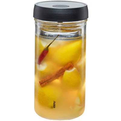 Abbildung von GEFU Fermentationsglas &quot;NATIVO&quot;, (Set, 3 tlg., Glasbehälter, Deckel mit Ventil, Beschwerungsgewicht), Innovatives Ferment Vent System für optimalen Gärprozess.